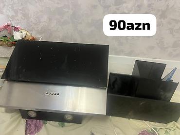 asperator: Mətbəx aspiratoru (divar tipli), qara şüşə ön panel və paslanmayan — 1