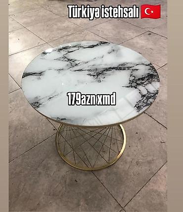 пуфики в баку: Круглый стол, Нераскладной, Без колесиков, Стекло, Турция, Бесплатная доставка — 3