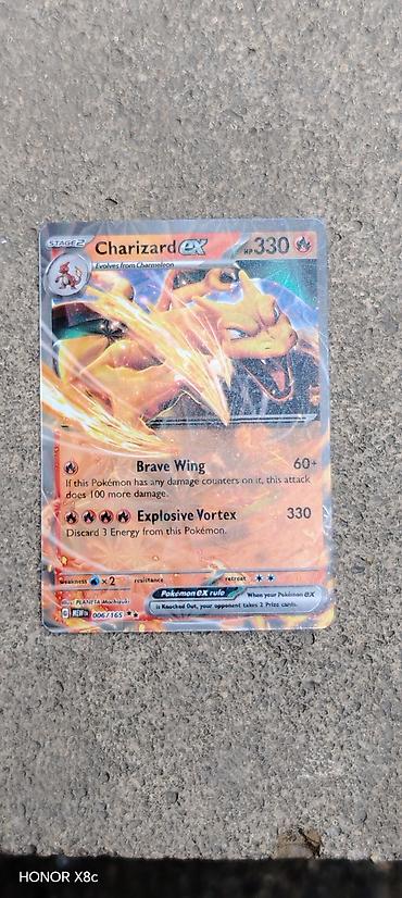 od tufengi: Charizard ex Pokémon TCG kartı - Növ: Stage 2, Fire-type (Od) - HP — 1