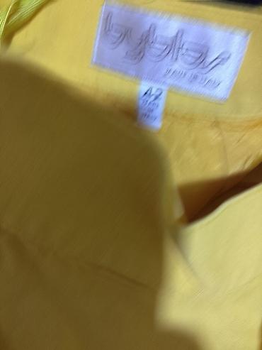 Suknje: Suknja,kraca,lan,sa postavom.Zute boje.Byblos.Pise velicina 42,realno — 1