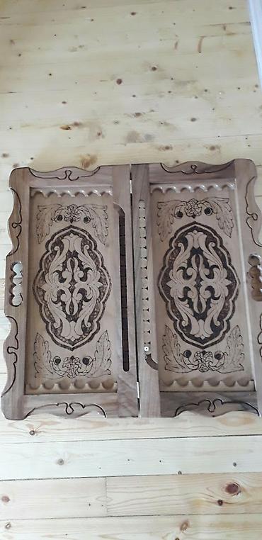 Nərdlər: Məhsul: Əl işı nərd taxtası Təsvir: - Tamamilə ağacdan hazırlanan — 6