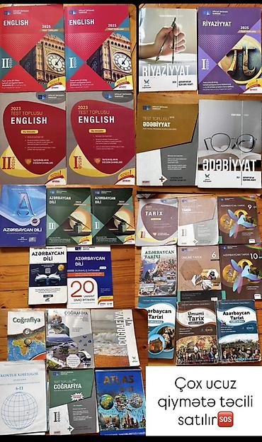 bilyard satılır: Məktəb və abituriyentlər üçün fənn kitabları və test topluları dəsti — 1