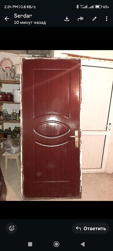 mate: MDF üzlü qapı dəsti – tünd qəhvəyi rəng - Material: MDF üzlü (taxta — 4