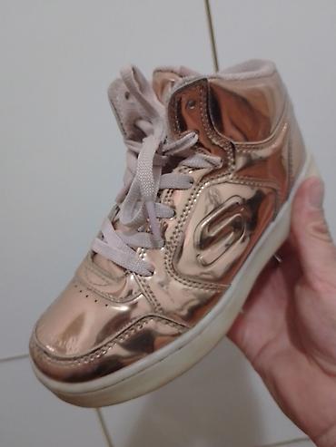 Patike: Svetleće patike – visoki model, metalik zlatno/rose-gold završna — 6