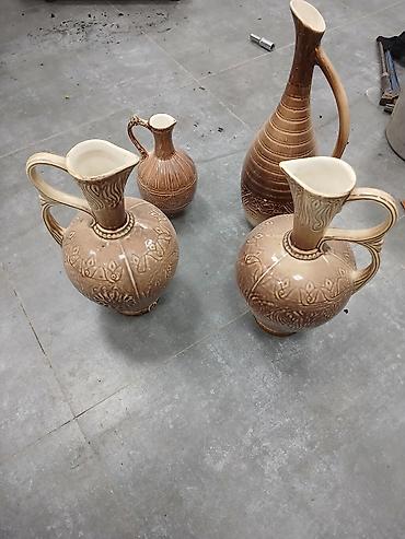 nerj qab: Əl işı keramik sürahilər dəsti - Material: keyfiyyətli keramika, şirə — 1