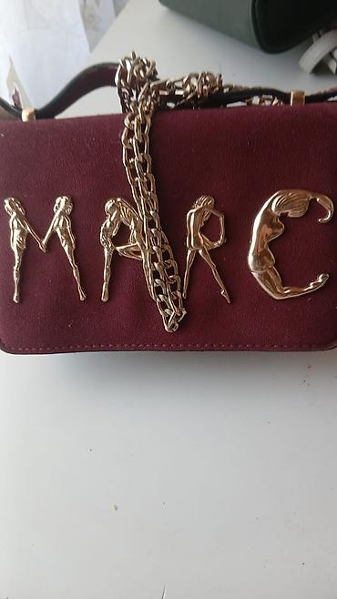 marc jacob: Bordo rəngli qadın çiyn çantası - Material: süet fakturalı üst səth - — 1