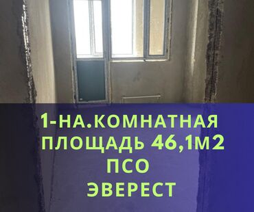 1 комнатная квартира в канте: 1 комната, 46 м², Элитка, 12 этаж, ПСО (под самоотделку)