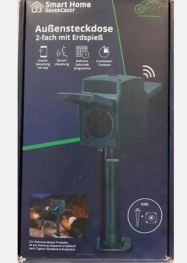 Utičnice: Smart Home SilverCrest spoljašnja pametna utičnica, 2-polna, sa — 3