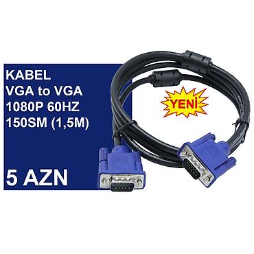 kompüter barter: VGA kabellər ⭐Display Port to VGA 1,8m 1080P 60HZ – 15 AZN ⭐Display — 7