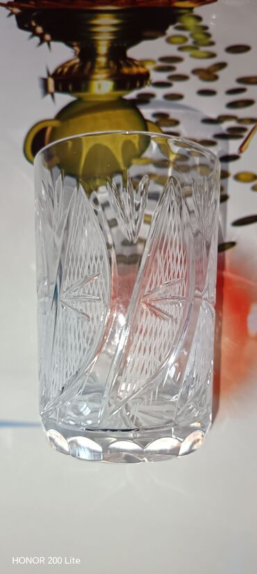 gitara sekilleri: Limonu Qədimi Xrustal çay stəkanları. Qost standard etiketi ile