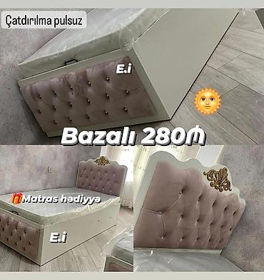 matras taxt: Yeni, Təknəfərlik çarpayı, Bazalı, Matras ilə, Siyirməsiz — 1