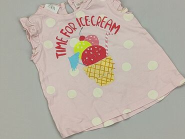 bluzki z różą: T-shirt, Zara, 6-9 months, condition - Good