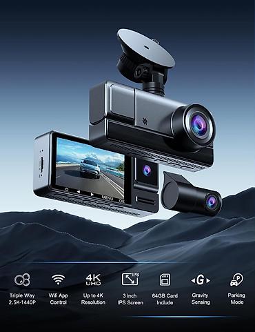 Avtoelektronika: M4 Avtomobil DVR – 4K + 2.5K tripl quraşdırma ilə çoxkanallı — 6