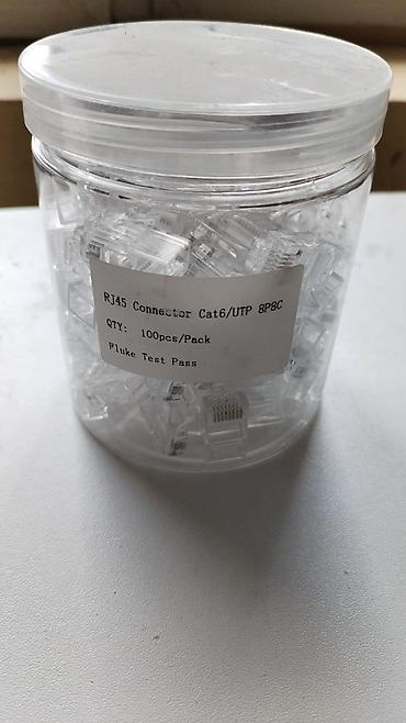 orico hdd box: 8 QUTU RJ45 konnektorları – Cat6/UTP, 8P8C - Qablaşdırma: 1 qabda 100 — 1