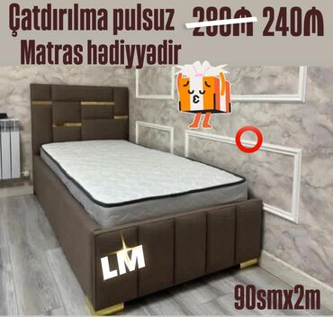 Masalar və oturacaqlar: Yeni, Təknəfərlik çarpayı, Matras ilə