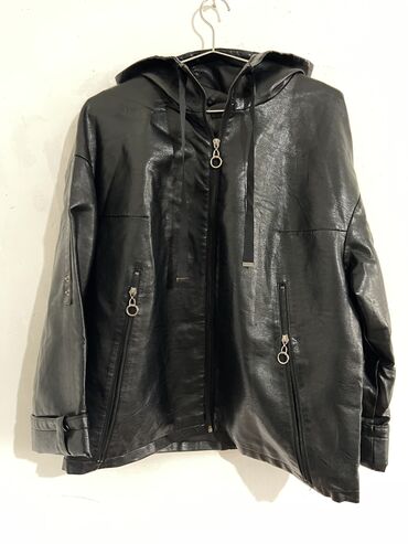 куртка 500: Кожаная куртка, Эко кожа, Оверсайз, XL (EU 42), 2XL (EU 44), 3XL (EU 46)