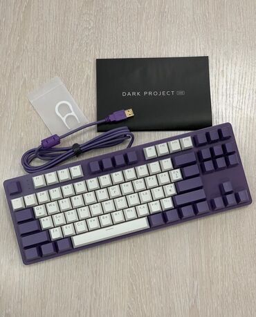 игровой компьютер бу: Игровая клавиатура Dark Project One KD87A Violet-White. •