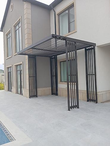 Metall pergola/kölgəlik – müasir fasadlar üçün - Material: tebii ağac lalafo.az -da Metall pergola/kölgəlik – müasir fasadlar üçün - Material: tebii ağac