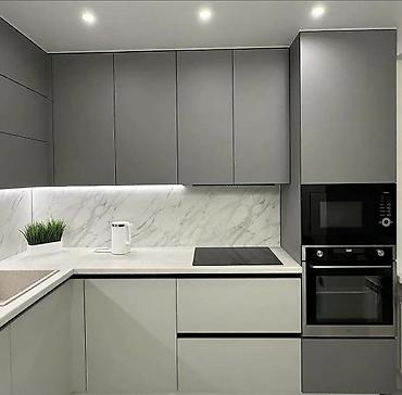 silver kitchen: Кухонный гарнитур, Новый, цвет - Серый — 5