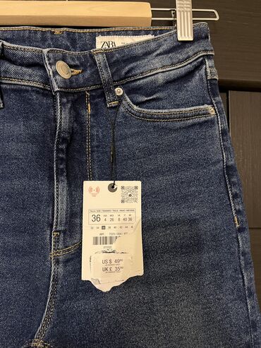 Səs kartları: Zara Yeni etiketli jeans şalvar
36 razmer 🩶 Yüksek bel skinny model — 6