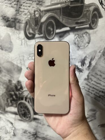 apl: IPhone Xs, 64 GB, Matte Gold, Zəmanət, Barmaq izi, Simsiz şarj