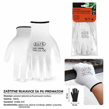 KMT Bela PU rukavice 10#/XL – Kmt style - Tip: zaštitne rukavice sa