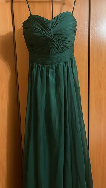 Haljine: M, bоја - Maslinasto zelena, Večernji, maturski, Top (bez rukava) — 5
