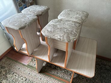 Столы: Кухонный Стол, цвет - Серый