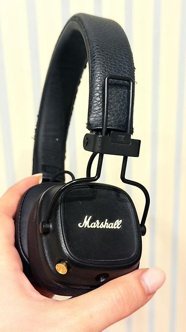 major: İşlənmiş Simsiz (Bluetooth) Qulaqcıqlar, Marshall, rəng - Qara — 4