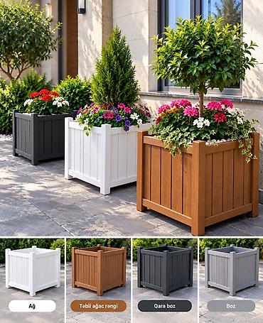 🌿 Dekorativ taxta dibçəklərin satışı və sifarişi! 🌸 Həyət, bağ