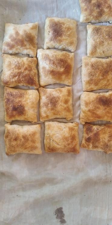 Продукты питания: Самса домашняя, квадратной формы, из традиционного слоёного теста — 5