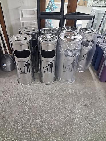 Zibil qabiPaslanmayan poladdan ictimai zibil qutuları - Material