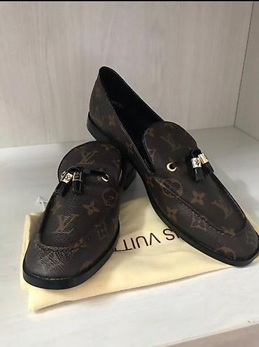 женская обувь 38: Лоферы, 38.5, 39, Louis Vuitton, Новый, цвет - Коричневый, Самовывоз — 1
