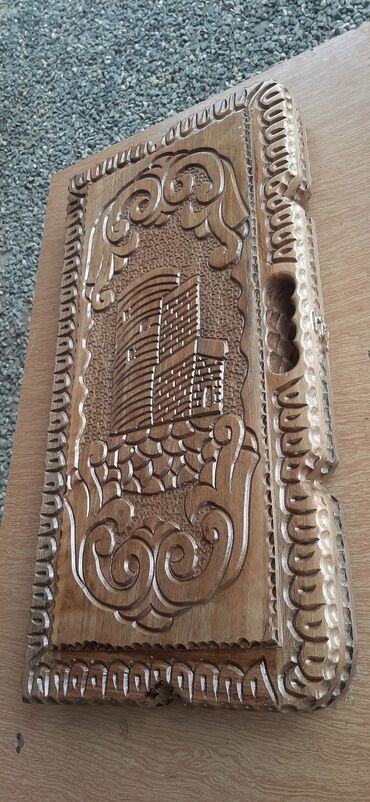 Nərdlər: Taxta nəqşli nərd taxtası - Material: taxta və qoz agaci (əl oyma -da lalafo.az — 14 Nərdlər: Taxta nəqşli nərd taxtası - Material: taxta və qoz agaci (əl oyma — 14