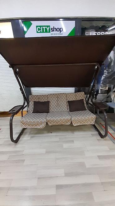 Садовые качели: Садовые качели Металл, Со спинкой, С крышей — 6