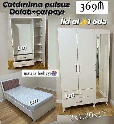 Gənc oda🤴👸 DOLAB+ÇARPAYI_ 💥 Yeni və sifarişlə Qiymət : 369₼ . Dolab