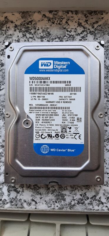 Ana platalar: Personal kompüter üçün HDD - sərt disk - hard disk 500GB HDD 100% -