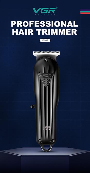 tostur: Trimmer VGR 982 - 6500RPM / 600mAh / 120 Dəqiqə / Cord/Cordles / LED — 5
