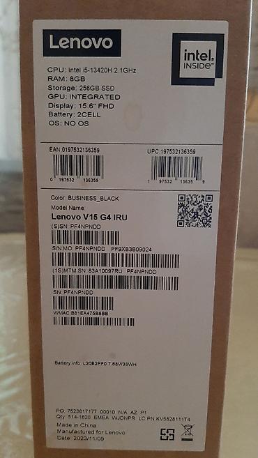 Lenovo: Lenovo V15 G4 IRU noutbuk - Prosessor: Intel Core i5-13420H, 2.1 GHz — 4
