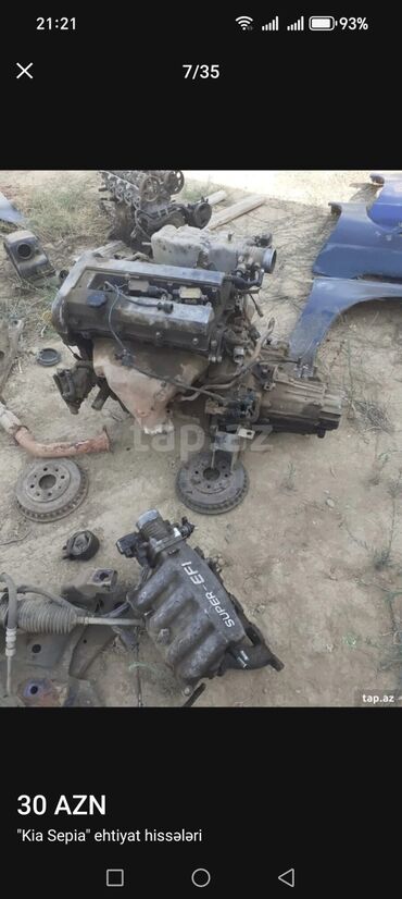 Digər avtomobil ehtiyat hissələri: Kia Sephia üçün ehtiyat hissələri - Mühərrik komplekti və ayrılıqda — 8
