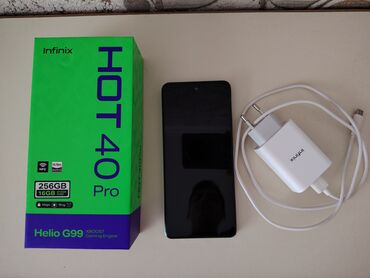 Qazanlar: Infinix Hot 40, 256 GB, rəng - Göy, Zəmanət