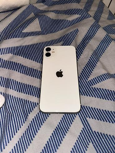 aplle 11: IPhone 11, Б/у, 128 ГБ, Белый, Защитное стекло, Чехол, Кабель, 73 % — 1