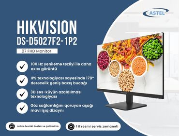 manitor komputer: HIKVISION FHD Monitorlar – müxtəlif ölçülərdə yüksək keyfiyyətli