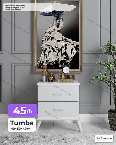 Ev və bağ: Məhsul: Tumba Ölçülər: 40 × 50 × 40 sm Material: 18 mm laminat — 1