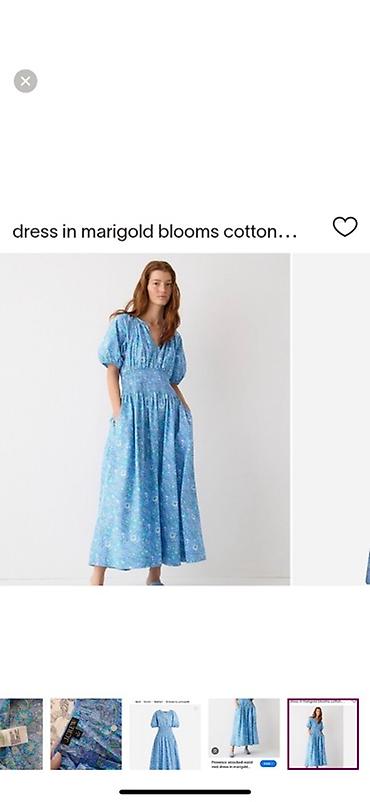cot: Платье миди J.Crew Provence Smocked-Waist в принте Marigold Blooms — 1
