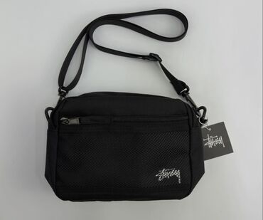 сумка скрытого ношения: Привозная барсетка от stussy материал полиуретан съёмный ремешёк два