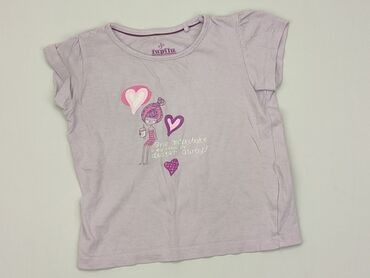 jeansy fioletowe: T-shirt, Lupilu, 3-4 years, 98-104 cm, condition - Good