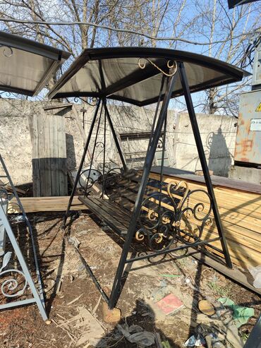 Садовые качели: Садовые качели Металл, Со спинкой, С крышей at lalafo.kg — 8 Садовые качели: Садовые качели Металл, Со спинкой, С крышей — 8