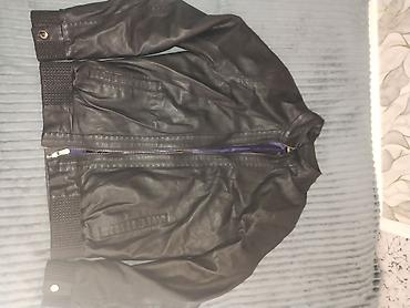 Qara dəri bomber üslubunda kişi gödəkçə - Material: təbii dəri lalafo.az -da Qara dəri bomber üslubunda kişi gödəkçə - Material: təbii dəri
