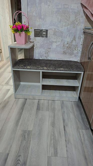 acıq dolab: Ayaqqabı dolabı və oturacaq-bəncik kombinəsi - Material: Laminat MDF — 1